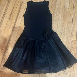 Drop waist taffeta fun swingy dress